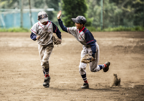 Youth Baseball Players, Friendship
