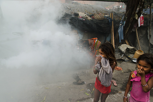 Children Amidst Poisonous Gas