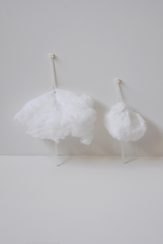 Plastic restraint and cotton wool