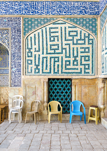 Plastic Chairs in 900 year old mosque