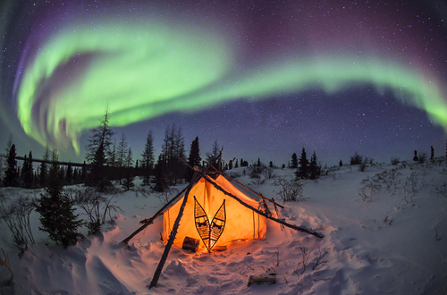 Tent and Northern Lights
