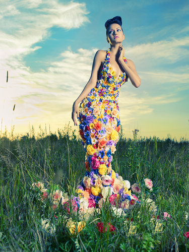 Lady in Flower Dress