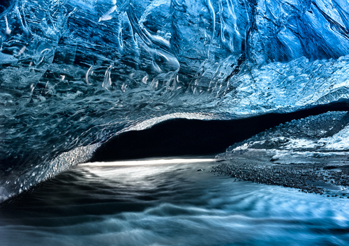 Blue Ice Cave Wonder