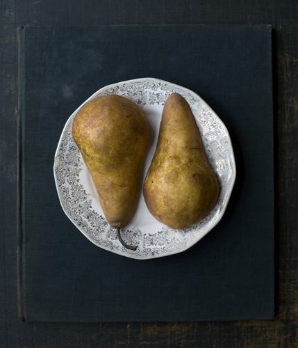 Pear Halves on Book
