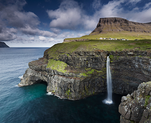Mulafossur waterfall, Faroe Islands