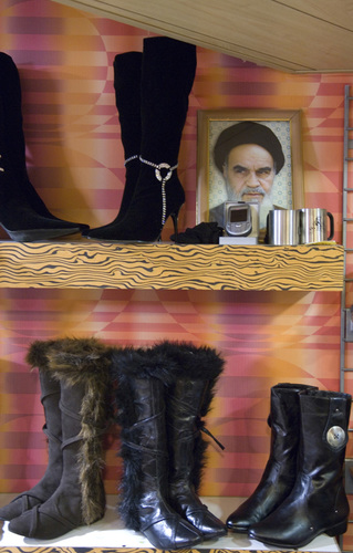 High heels + Chomeini in Tehran, 2009