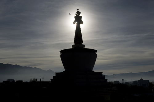 Sunrise at Tashi Lhunpo Monastery, Tibet