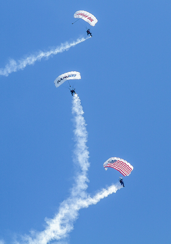 Synchronized Parachuting