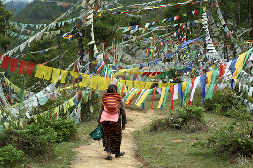 Into the Prayer Flags. Thimphu, Bhutan
