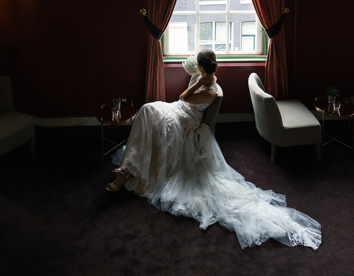 The bride at the window