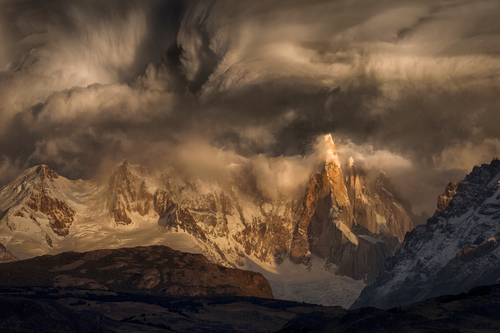 Stormy clouds over the Patagonia Spikes