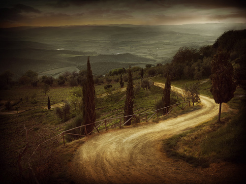 Winding Road, Montalcino, Tuscany
