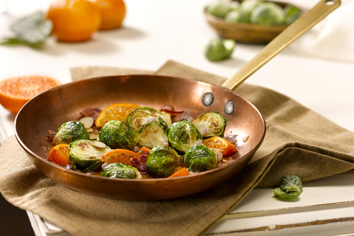 Braised Brussel Sprouts & Clementines