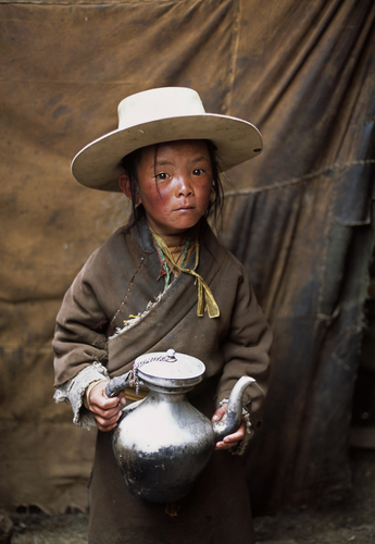Tibetan Boy with Teapot