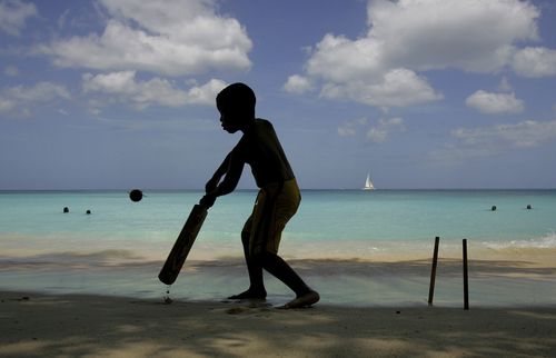 Barbados beach cricket