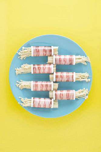 Comfort Food - Bacon Roll with Enoki Mushroom
