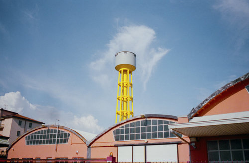 the yellow water tower