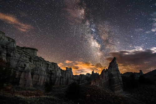 Milky Way, Meteors, White Place, New Mexico, 2016 Milky Way, Meteors, White Place, New Mexico, 2016
