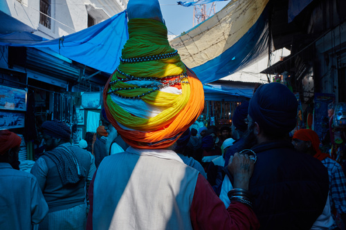 tall turban, Anandpur Sahib, India