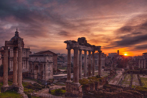 Sunrise over Ancient Rome