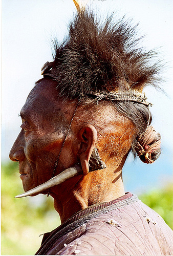 Konyak tribesman, Nagaland, India
