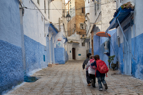 Back from School, Chefchaouen. Back from School, Chefchaouen.