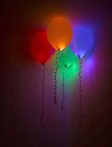 glowing balloons