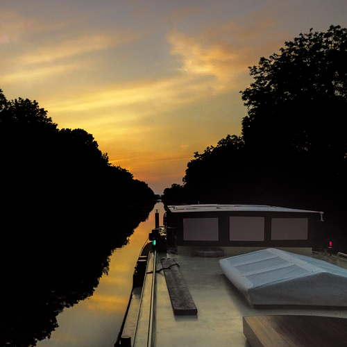 At Night on the Burgundy Canal