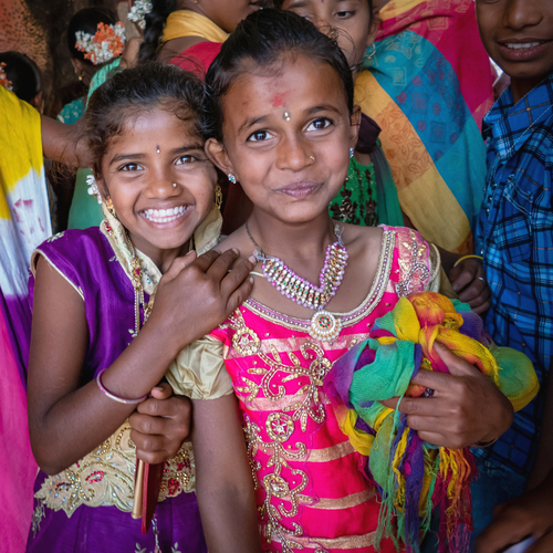 Girls in Hampi, India