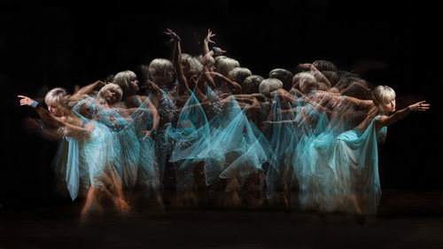 Dance Motion in Turquoise