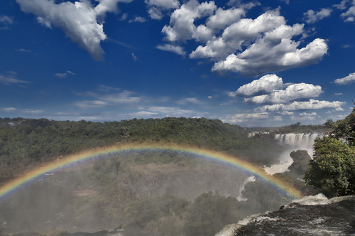 Rainbow Iguazu Waterfall
