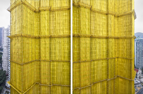 Yellow Cocoon #2, Hong Kong - 2011 (Diptych)