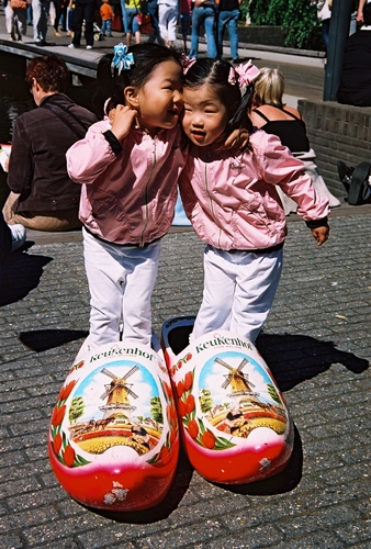 Twins in Wooden Shoes