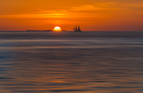 Sunset Sail On The Sea
