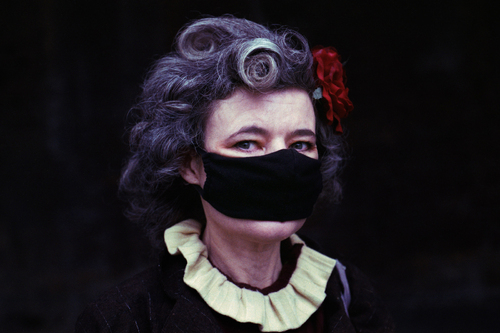Mask Portraits: Deborah at Waterloo Station Mask Portraits: Deborah at Waterloo Station