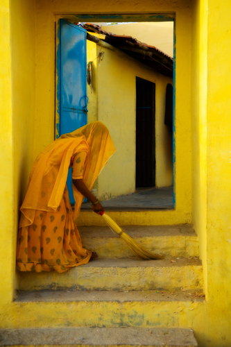 Woman Sweeping Step Jojowar