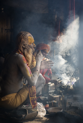 Sadhu in Smoke