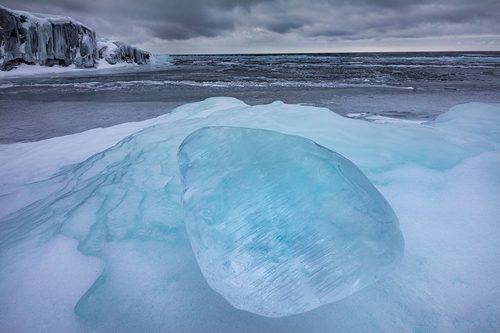 Ice, Lake Superior, Grand Marais, Minnesota.