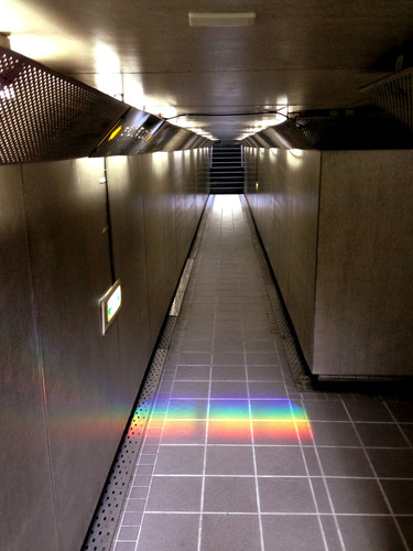 Rainbow in tunnel
