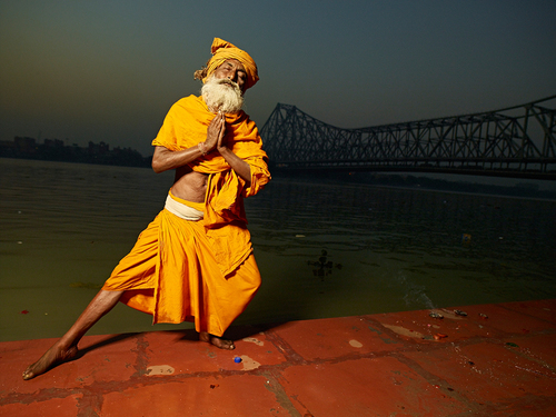 Praying at the Ganges