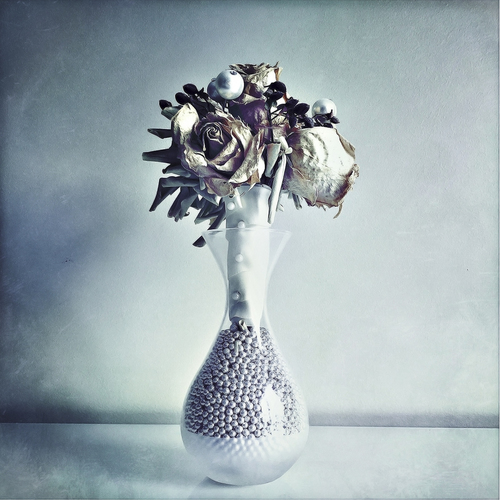 Dried flowers in a vase