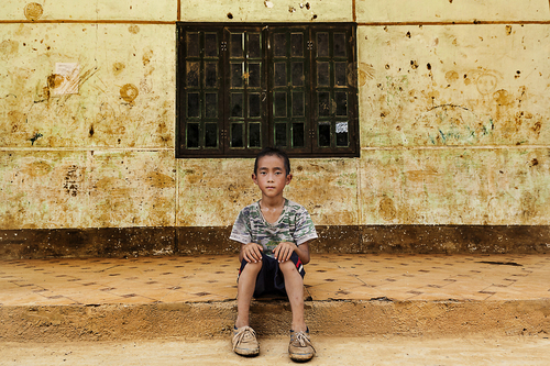 Boy In School Yard, Vietnam