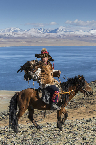 Shokhan With His Eagle, Mongolia